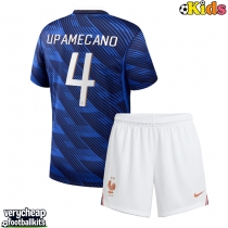 France Dayot Upamecano #4 Replica Home Minikit World Cup 2026 Short Sleeve (+ pants)